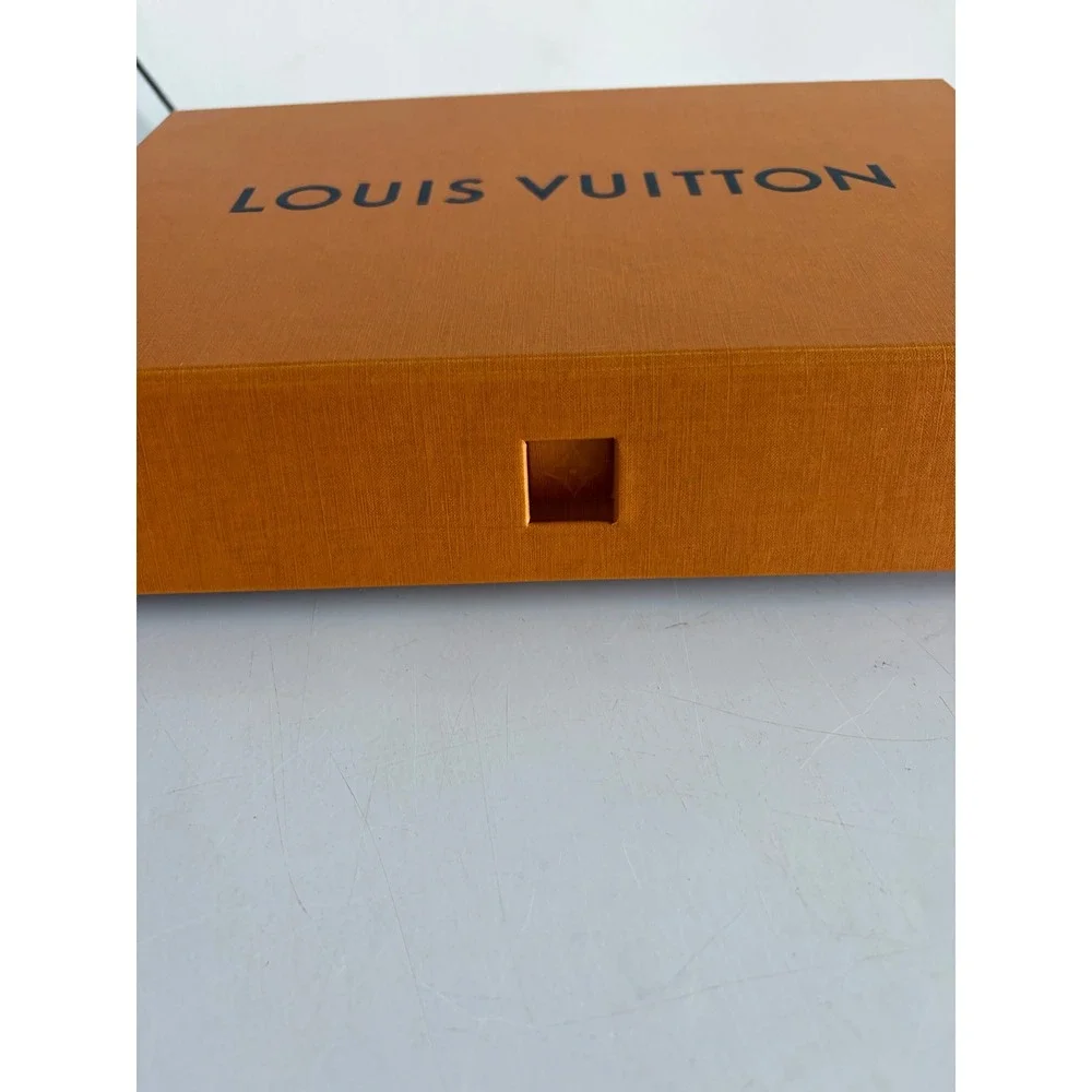 Louis Vuitton Orange Magnetic Folding Gift Storage Box 12x8x2.25 Small Accessory